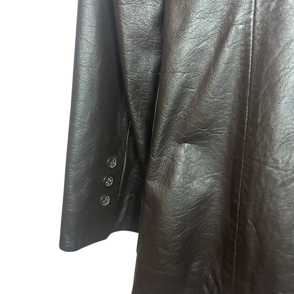 Tribal Genuine Leather Blazer Jacket Women’s Size 10 Brown Classic Lined Coat - Picture 2 of 12